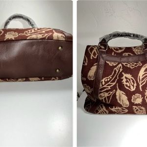 Pendleton Leather Wool Handbag